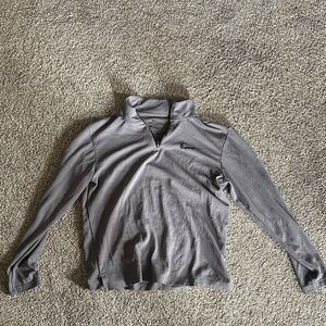 Nike Light Gray Quarter-Zip Turtleneck Pullover